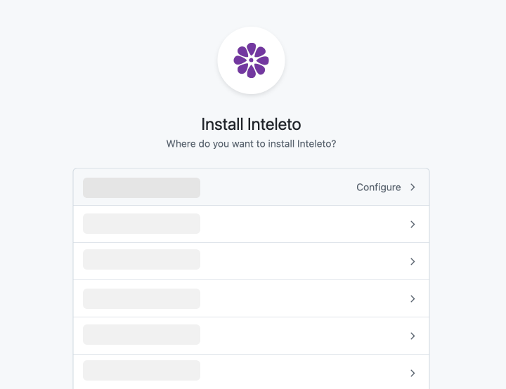 Install Inteleto GitHub app